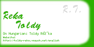 reka toldy business card